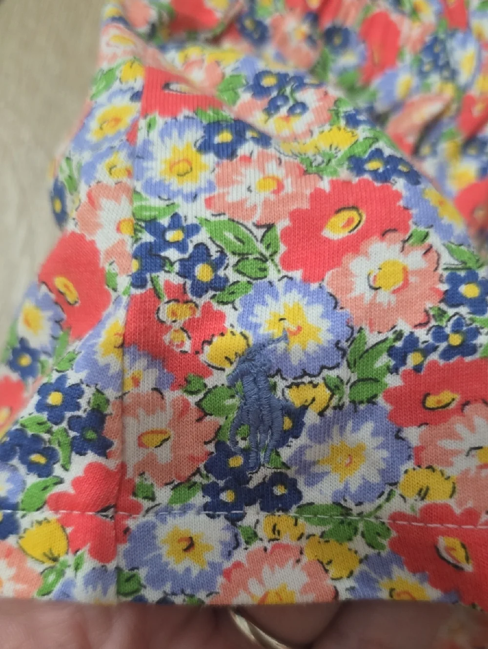 Ralph Lauren Baby Floral Cotton Jersey Dress & Bloomer Nuntucket Multicolor